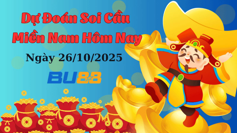 BU88 Dự đoán soi cầu xổ số miền Nam hôm nay ngày 26/10/2025 [Tỷ Lệ Trúng Cao]
